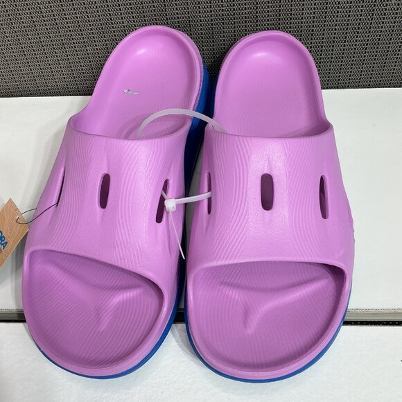 HOKA Ora Recovery Slide 3 Cyclamen/Coastal Sky Men's 12 / Women's 14 NEW - Picture 2 of 8